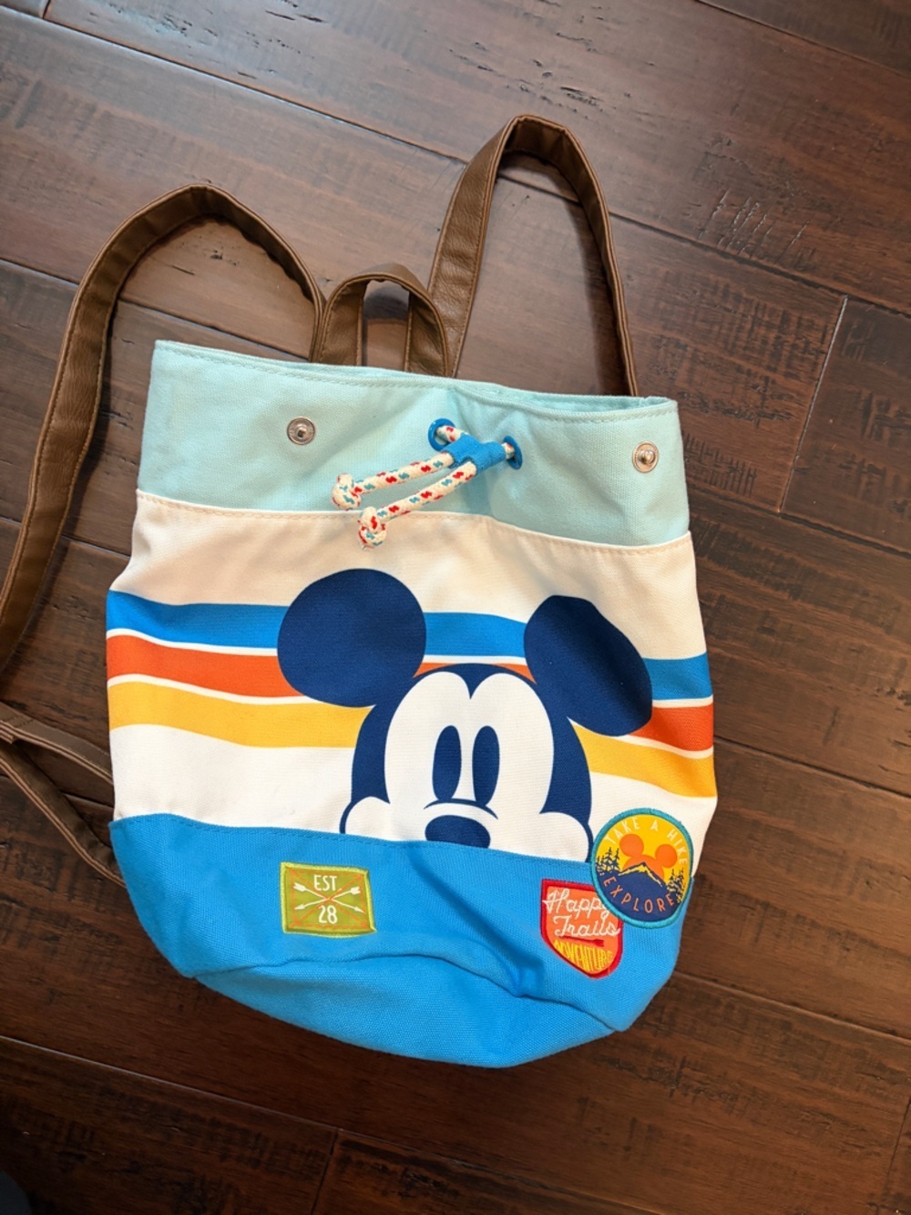 Mickey Mouse Blue Kids‎ Drawstring Backpack - Picture 6 of 6